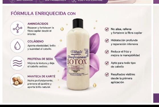 Botox Capilar Profesional  – Hidratación, Reparación  profunda y Control Frizz