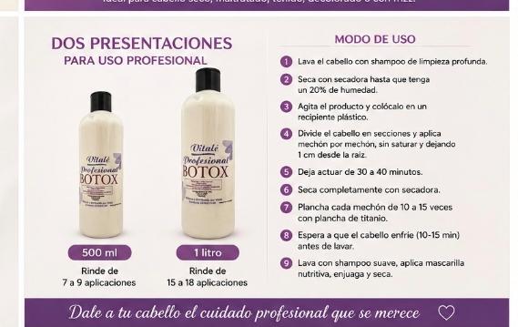 Botox Capilar Profesional  – Hidratación, Reparación  profunda y Control Frizz