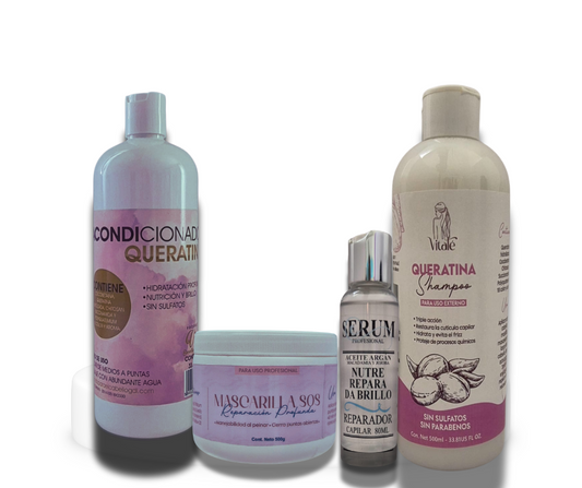 Kit de Reparación y Alisado para Cabello Liso y Suave