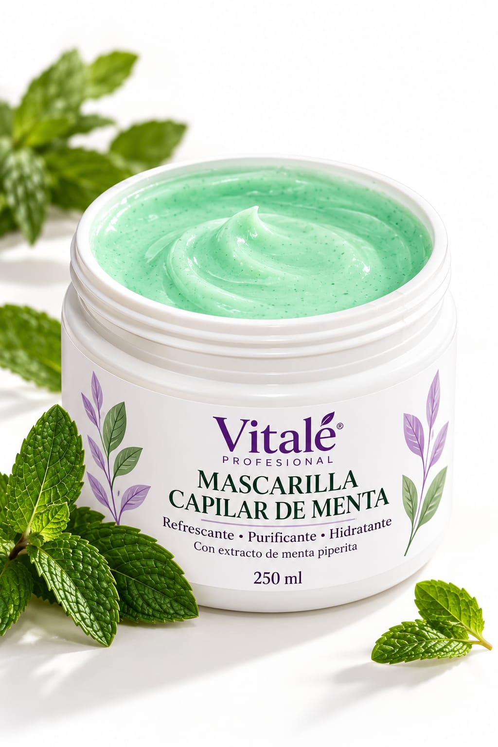 mascarilla capilar de menta para cabello graso.250 ml