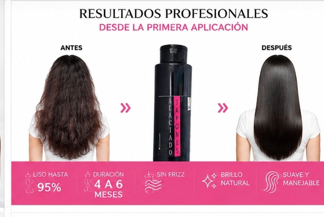 Alaciado Japonés Profesional Amaia’s – Liso, Brillo y Control de Frizz
