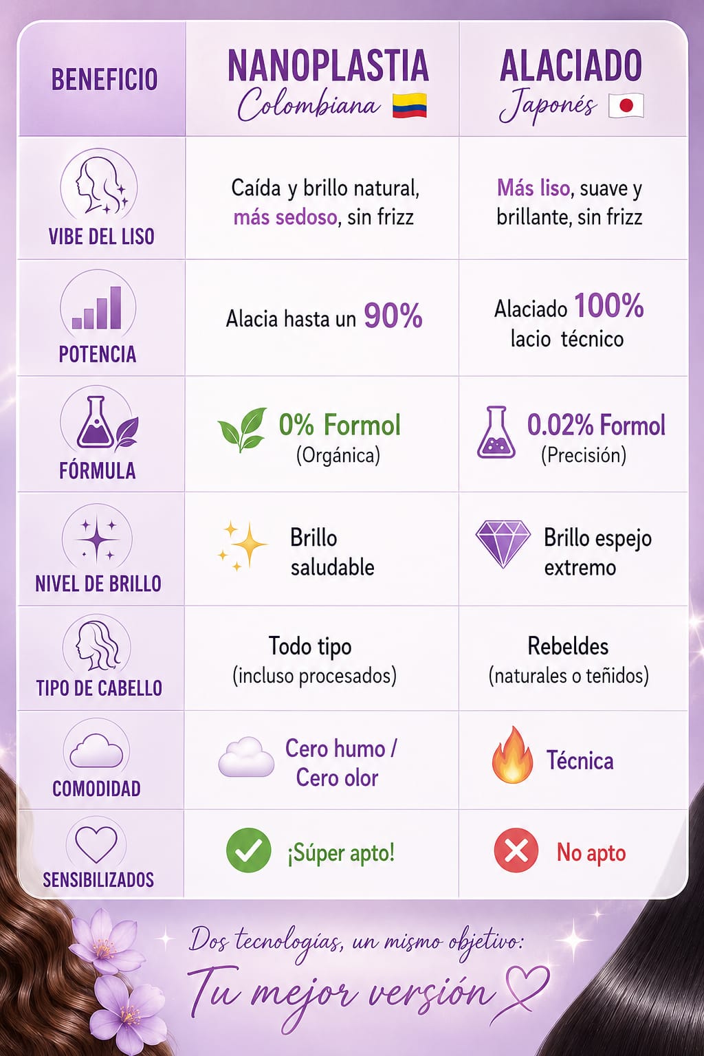 Alaciado Japonés Profesional Amaia’s – Liso, Brillo y Control de Frizz