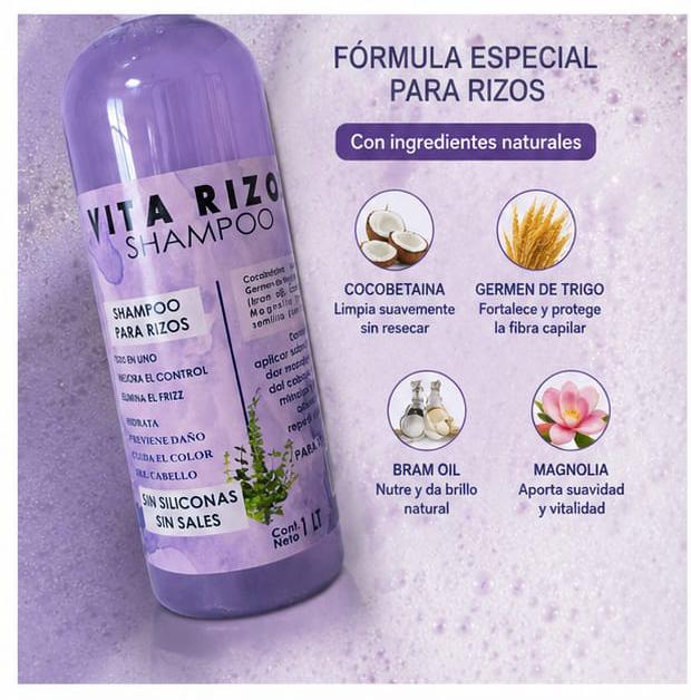 Shampoo&nbsp; de Rizos Definidos Semilla de Uva
