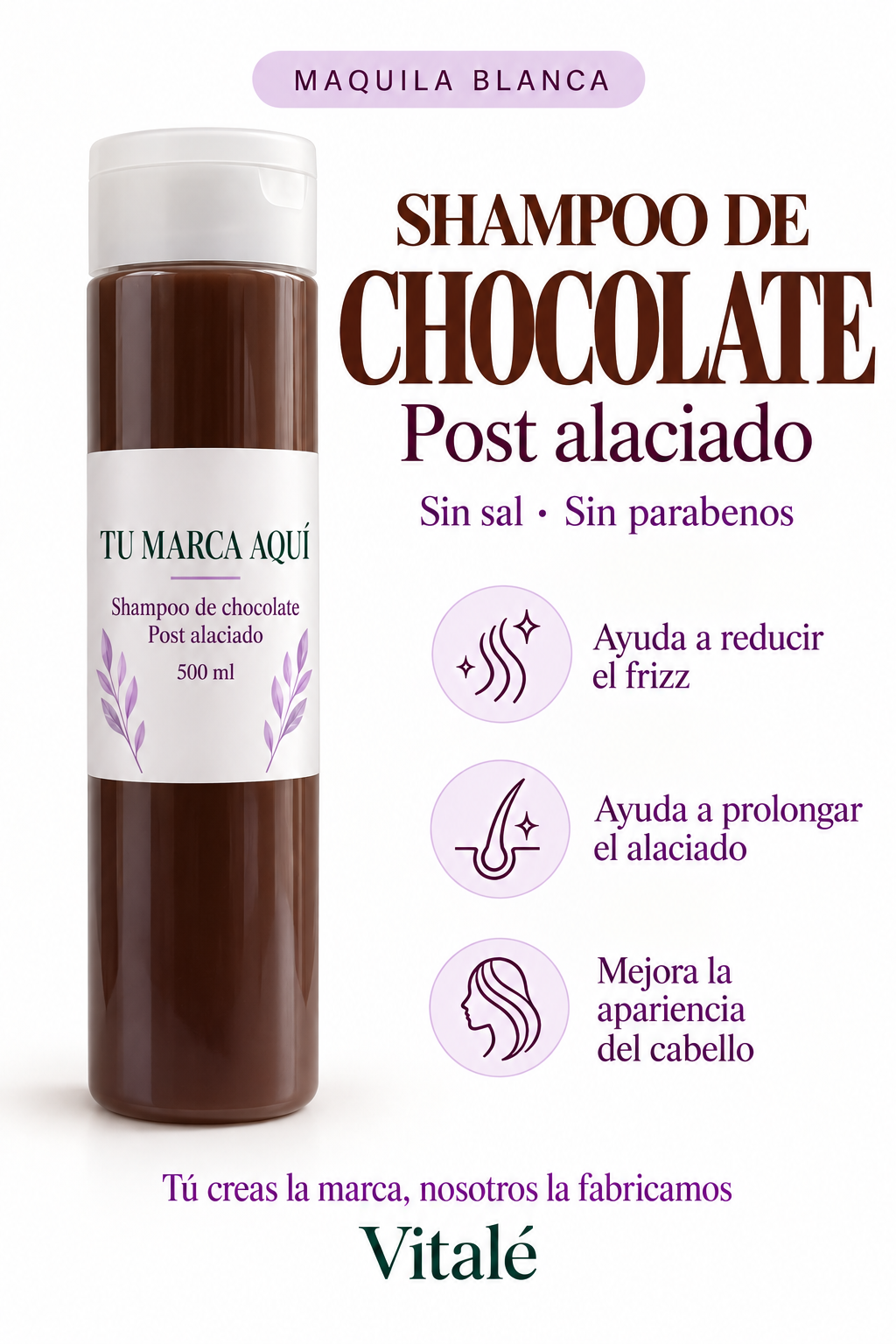Shampoo de Chocolate Post Alaciado · 500 ml